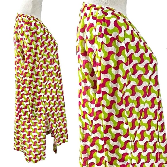 Gretchen Scott Indian Cotton Tunic Top Size Small Spring Summer Cover Up Beach - Picture 4 of 8